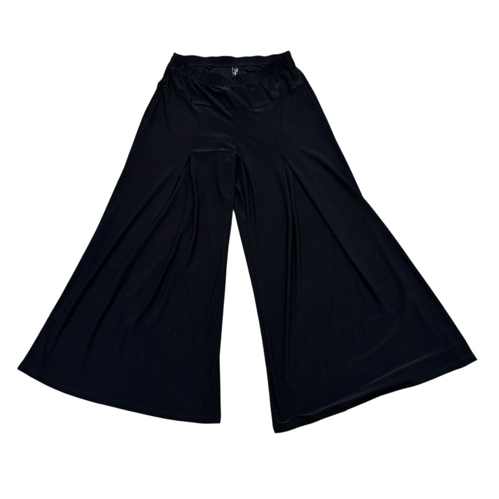 Ladies‎ Fashque Studio Brand Black Cropped Wide Leg Pants Size Small